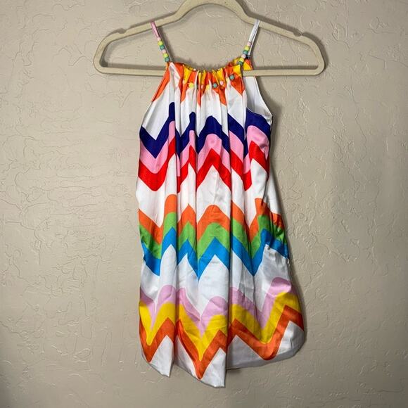 Lola + the boys rainbow chevron print dress girls size 6 - Picture 1 of 6